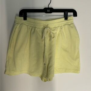 Yellow soft high rise shorts